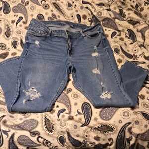 Old Navy Light Blue Distressed Boyfriend Jeans